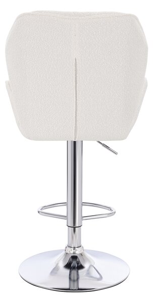 HR212W Scaun Crem Boucle cu Bază Cromata