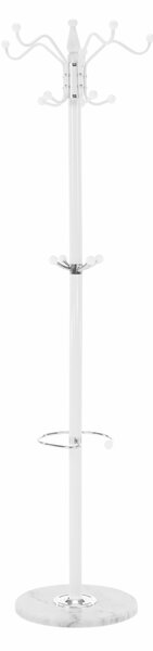 Cuier pom ELOS, alb, metal/marmura, 37x175 cm