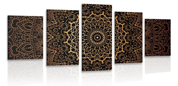 Tablou 5-piese Mandala vintage în stil indian