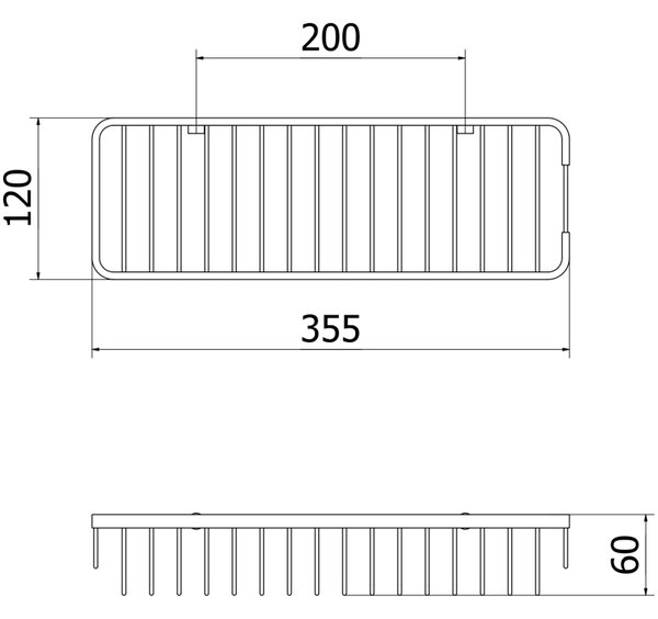Mexen Uni-L, coș de baie montat pe perete, negru mat, 70A8719-70