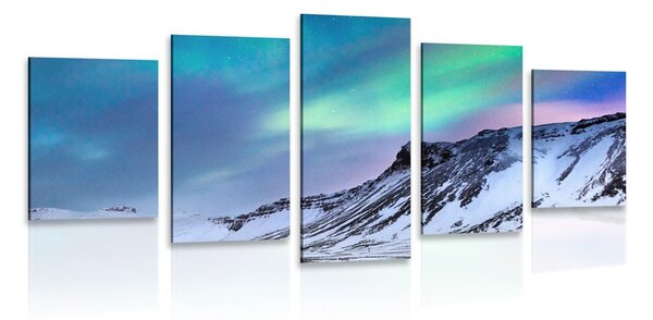 Tablou 5-piese aurora polară norvegiană