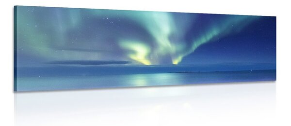 Tablou aurora polară deasupra oceanului