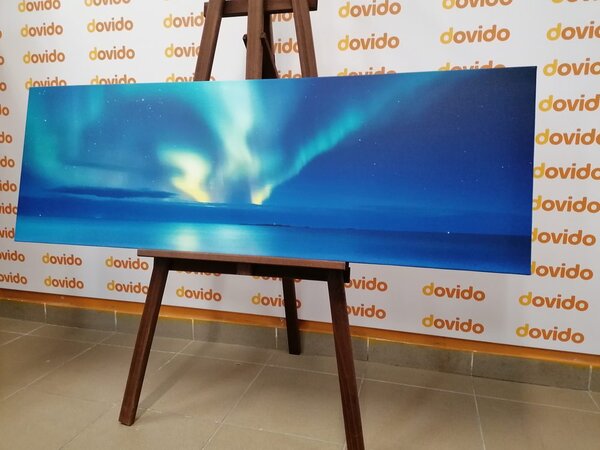 Tablou aurora polară deasupra oceanului