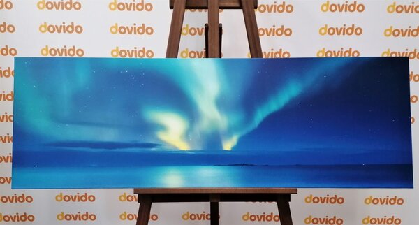 Tablou aurora polară deasupra oceanului