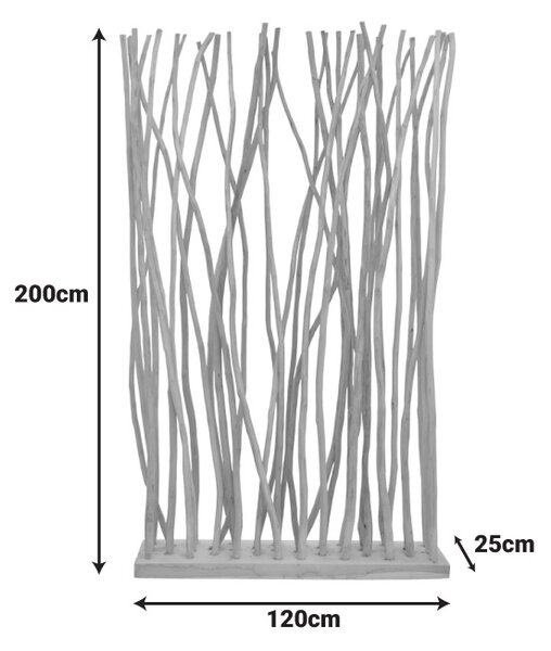 Decoratiune de podea Barbin Natural 120x25x200 cm