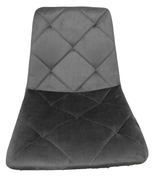 Scaun gri inchis K438, stofa catifelata/metal, 45x50x86 cm