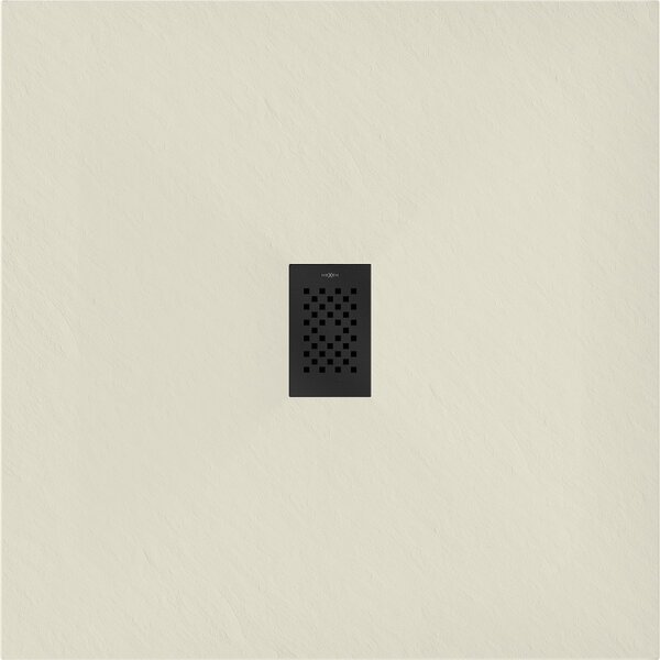 Cădiță de duș pătrată Mexen Hugo, SMC, 80x80cm, bej, capac negru, 42698080-B
