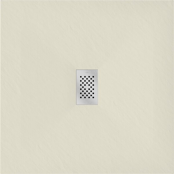 Cădiță de duș pătrată Mexen Hugo, SMC, 80x80cm, bej, capac din oțel, 42698080-X