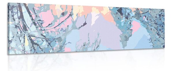 Tablou pădure abstractă
