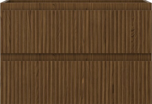 Mexen Rivel, mobilier de baie sub lavoar 70 cm, 2 sertare, canelat, nuc, 91A20-07047-2-BFF86