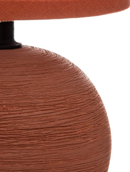 Veioza PWL-1210, Pako World, E14, Ceramica, Teracota, 13x13x25 cm