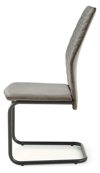 Scaun K444, gri/negru, stofa catifelata/metal, 44x54x97 cm