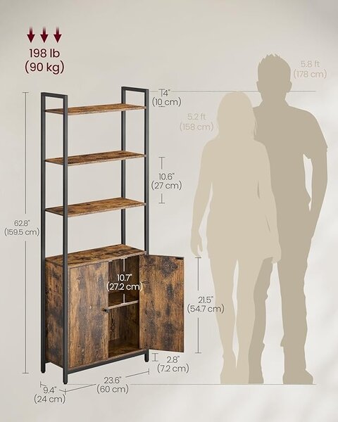 Biblioteca Maro Vasagle 24 x 60 x 159.5 cm