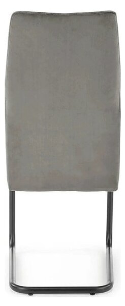 Scaun K444, gri/negru, stofa catifelata/metal, 44x54x97 cm