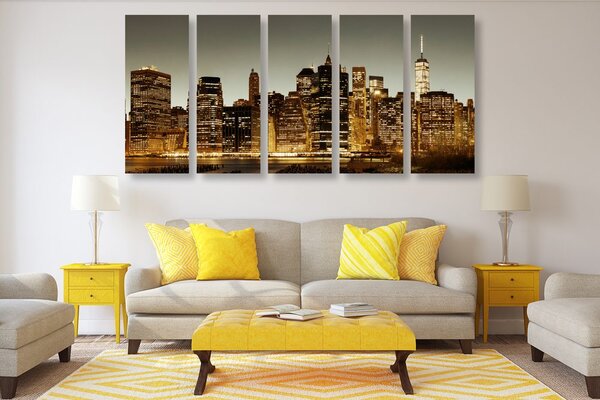 Tablou 5-piese centrul New York-ului