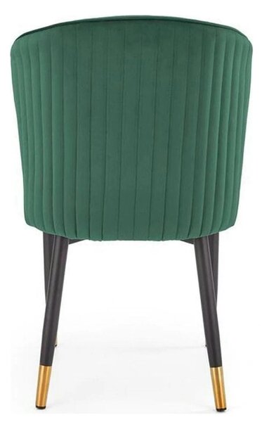 Scaun K446, verde/negru, stofa catifelata/metal, 51x55x86 cm