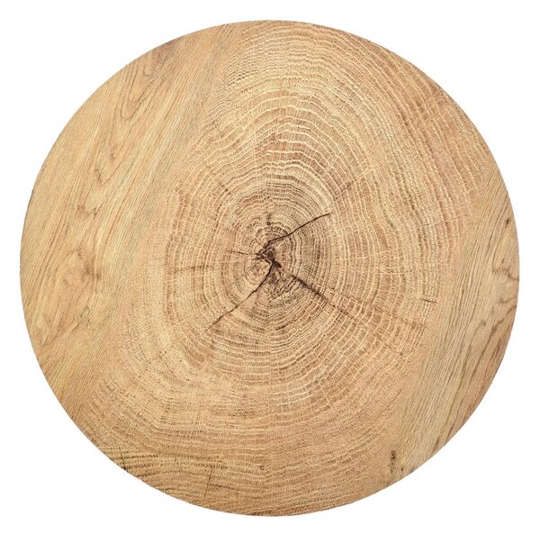 Masuta cafea BROOKLYN S, stejar natural/negru, 45x45x45 cm
