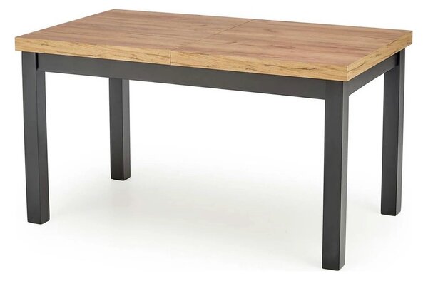 Masa extensibila TIAGO, stejar/negru, 140/220x80x76 cm
