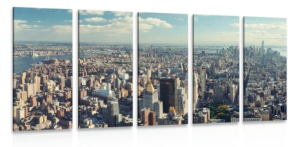 Tablou 5-piese vedere fermecătoare a centrului din New York