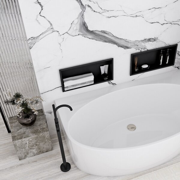 RAFT BAIE INCASTRAT PERETE 30x45 matte black