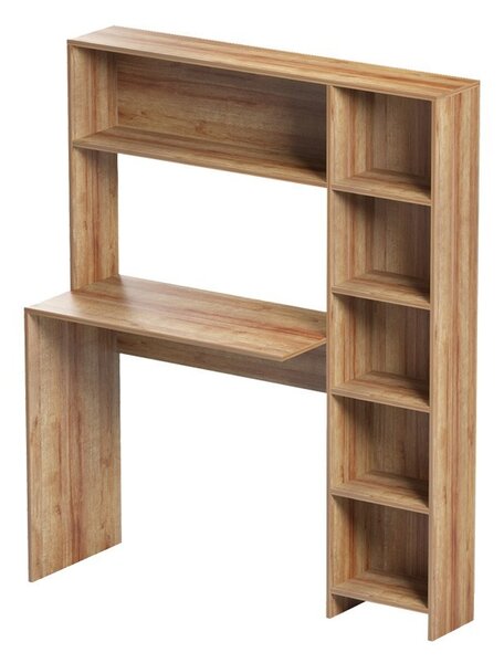 Birou Janson Pakoworld cu bibliotecă, culoare stejar, 113.2x40x141.8 cm