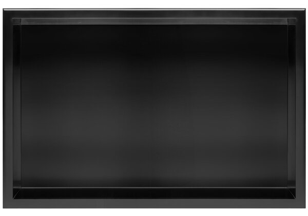 Raft baie incastrat perete 30x60 black matt