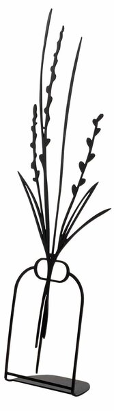 Accesoriu decorativ FLOWERPOT-3, negru, metal, 19x44 cm