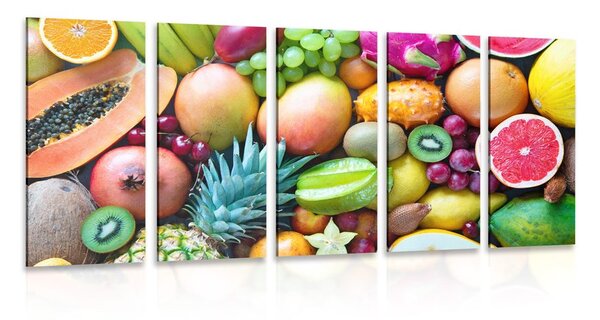 Tablou 5-piese fructe tropicale