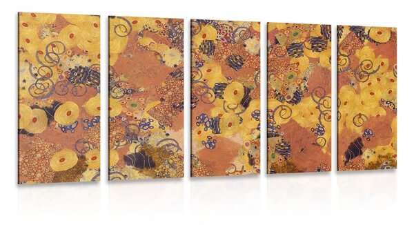Tablou 5-piese abstract inspirat de G. Klimt