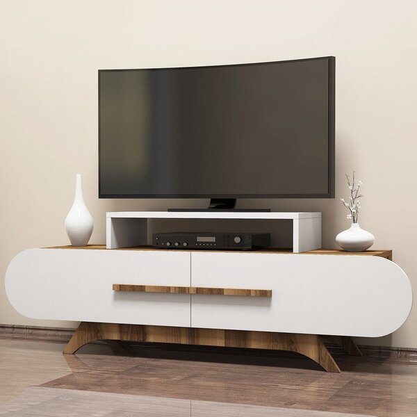Comoda TV ROSE, nuc/alb, PAL melaminat, 145x37x50 cm