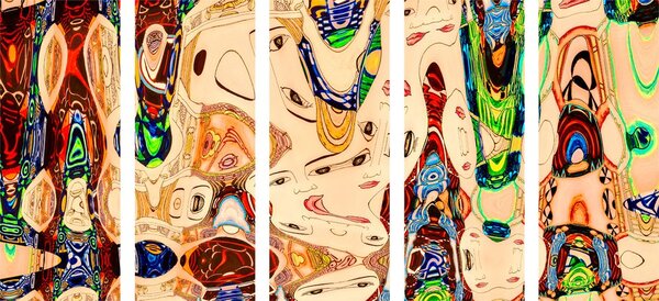 Tablou 5-piese mamă în design abstract