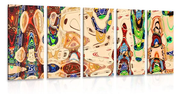 Tablou 5-piese mamă în design abstract