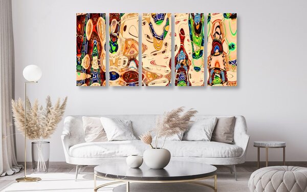 Tablou 5-piese mamă în design abstract