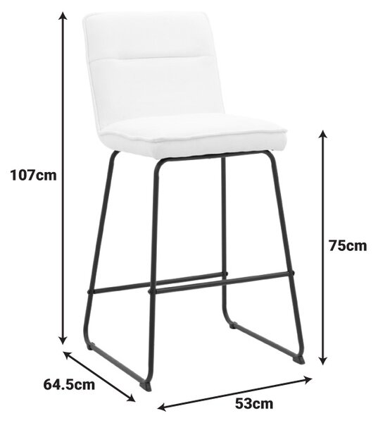 Scaun de bar Essential Alb 53x64.5x107 cm
