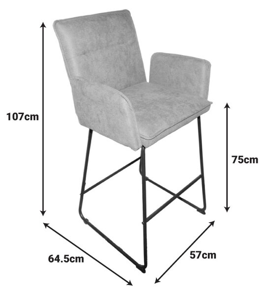 Scaun de bar Essential Roz 57x64.5x107 cm
