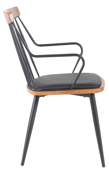 Scaun cu brate Posse Negru 52x59x83 cm