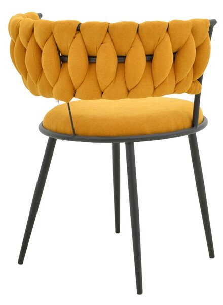Scaun cu brate Alkia I Galben 57x58.5x72 cm