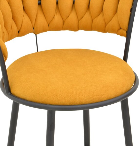 Scaun cu brate Alkia I Galben 57x58.5x72 cm
