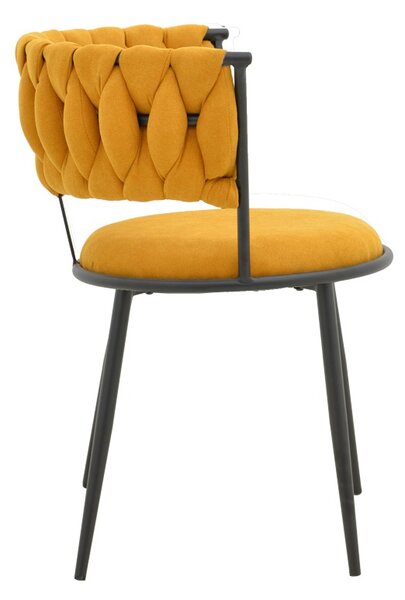 Scaun cu brate Alkia I Galben 57x58.5x72 cm