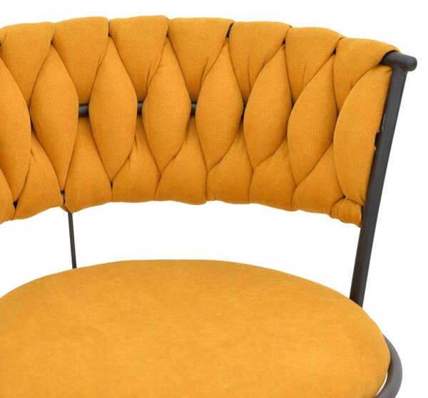 Scaun cu brate Alkia I Galben 57x58.5x72 cm