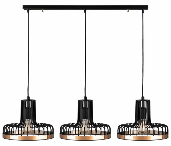 Lustra Fellini, MR - 774, cadru metalic, negru, 100x20x112 cm