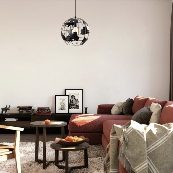 Lustra FELLINI MR - 822, negru, metal, 40x110 cm