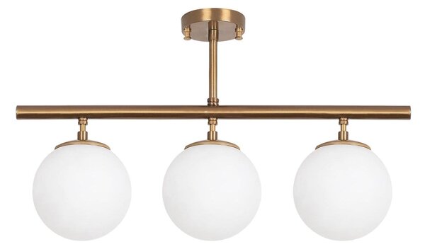 Lustra ATMACA 10270, auriu/alb, metal/alb, 60x15x37 cm