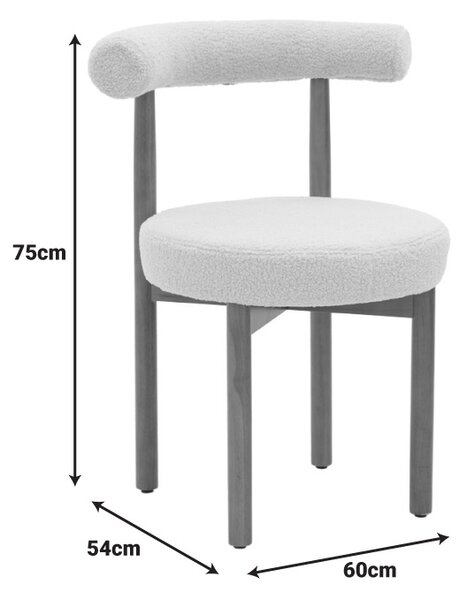 Scaun Fenza Bej 60x54x75 cm
