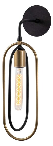 Lampa perete CERCO 3151, negru/auriu, metal, 14x17x45 cm
