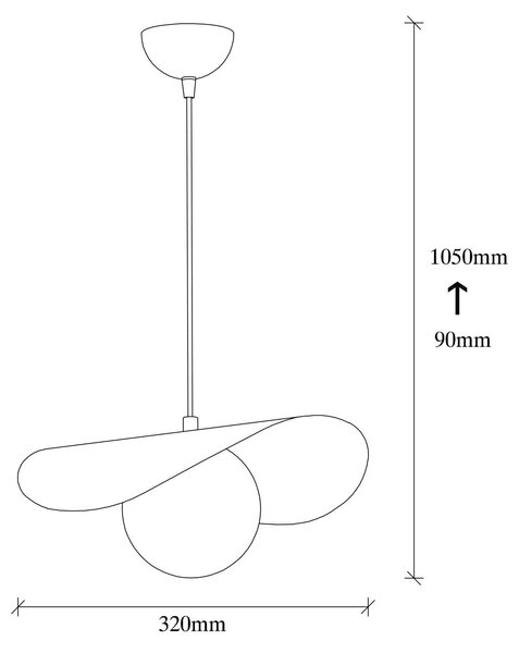 Lustra VATOZ 2866, gri, metal/sticla, 32x38x105 cm