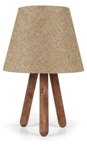 Veioza AYD-637, bej/nuc, PVC/lemn de fag, 22x33 cm