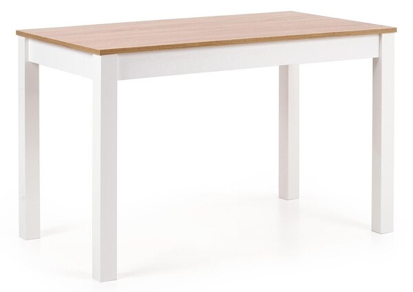 Masă Houston 225, Stejar Sonoma, Alb, 76x68x120cm, 21.8 kg