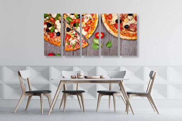Tablou 5-piese pizza