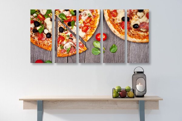 Tablou 5-piese pizza